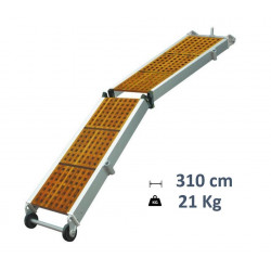 Klappbare Gangway 310 cm - Alu-Rahmen und Holz-Lauffläche