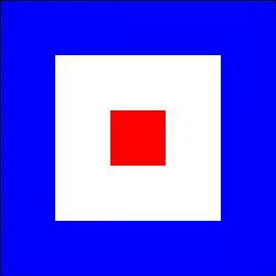 Internationale Signalflagge Buchstabe - W