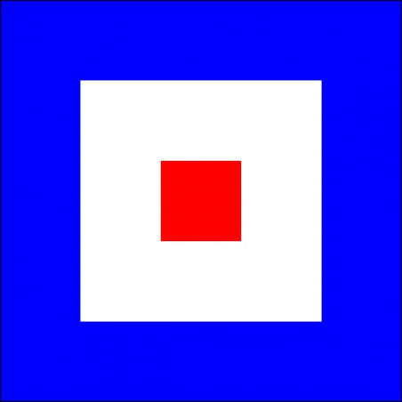 Internationale Signalflagge Buchstabe - W
