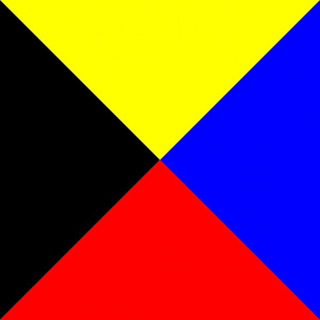 Internationale Signalflagge Buchstabe - Z