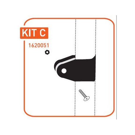 Kit C - Einzelteile für das Sonnensegel aus eloxiertem Aluminium (Rohrschelle für Bogen)