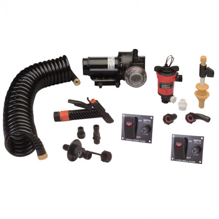 Kit pompe de lavage avec pompe de vivier 12V - JOHNSON PUMP