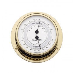 Thermometer-Hygrometer Messing Serie Kabine