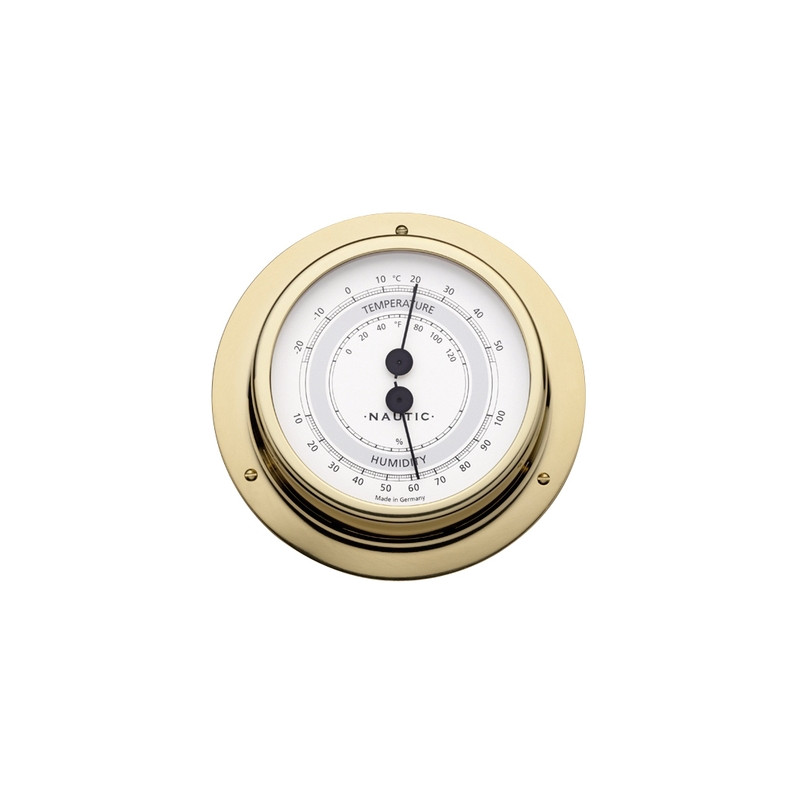 Thermometer-Hygrometer Messing Serie Kompakt