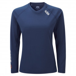 Tee-shirt manches longues avec protection UV50+ RACE pour femme - GILL - BLEU FONCE