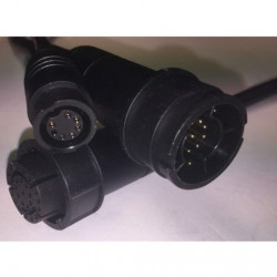 Y-Adapterkabel für Realvision- und Airmar-600-Watt-Geber (25-Pin auf 7-/25-Pin)