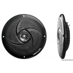 Wasserdichte Stereo-Lautsprecher mit Dual-Cone, ultraflach, schwarz - Osculati
