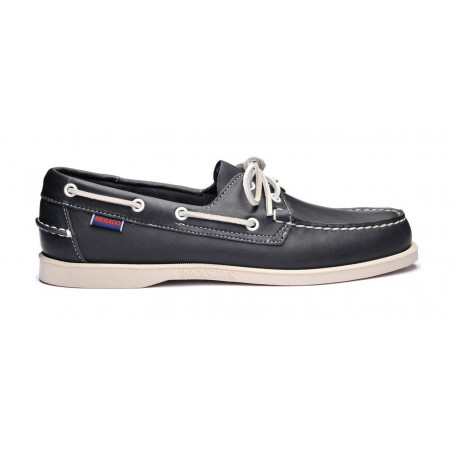 Docksides Sebago dunkelblau Bootsschuhe Herren Fettleder