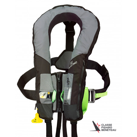 Automatisch aufblasbare Rettungsweste Hammar SL180 mit Lifebelt und Schrittgurt - Plastimo grau