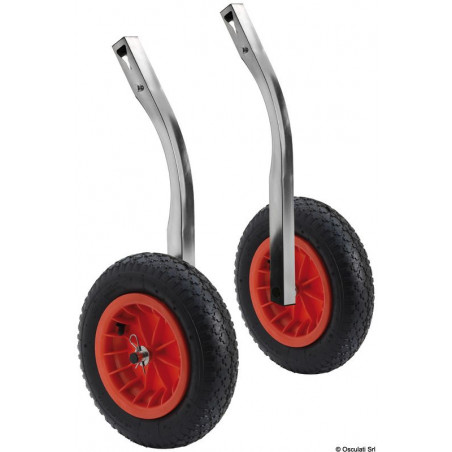 Rad zum Ausbringen des Beibootes abhebbar Rad 360 mm