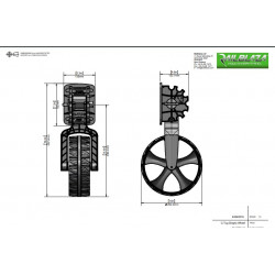 Heckspiegel-Räder für Schlauchboote C-Tug Dinghy wheels - Railblaza