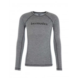 OLLY Thermo-T-Shirt aus Merinowolle - BERMUDES - Hellgrau
