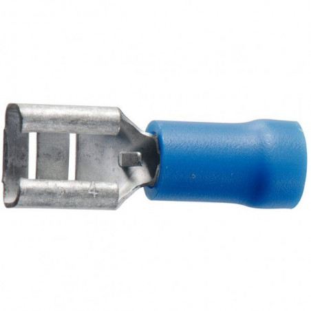 TERMINAL  6,3 MM CLIP WEIBLICH  BLAU - PAKET 10