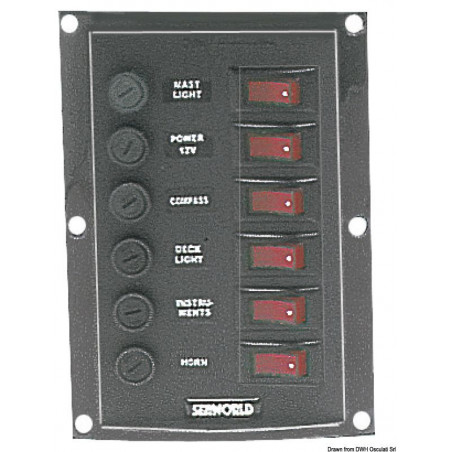 VERTIKALES ELEKTRISCHES PANEL 3 - 4 UND 6 SCHALTER