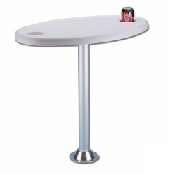 Ovaler Tisch mit fester Stütze 70 cm