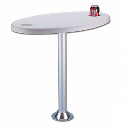 Ovaler Tisch mit fester Stütze 70 cm