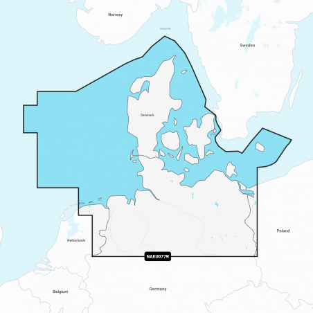Navionics+ Regular Seekarte - Dänemark und Deutschland, Nord NAEU077R