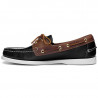 Chaussure bateau docksides portland lea waxy marron/noir - sebago