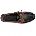 Chaussure bateau docksides portland lea waxy marron/noir - sebago