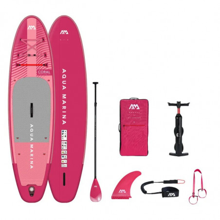 AUFBLASBARES PADDLE AQUA MARINA CORAL 10.2 RASPBERRY