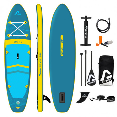 PACK GONFLABLE PADDLE AIRGLISS SUN 11.0 FÜR BIS ZU 2 PERSONEN (max. 170kg)