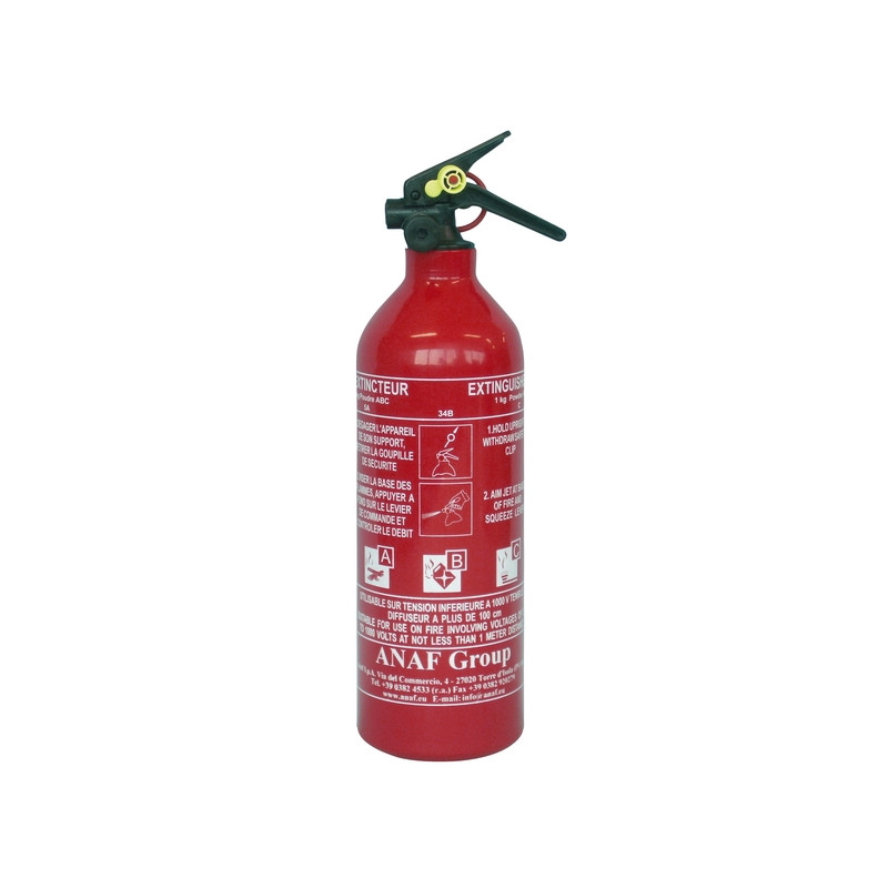 ABC Pulver-Feuerlöscher ohne Manometer 1 kg