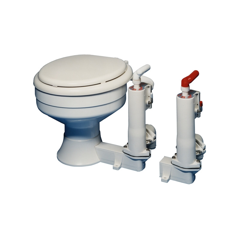 WC mit Bajonett-Deckel und Kunststofftoilettenschüssel