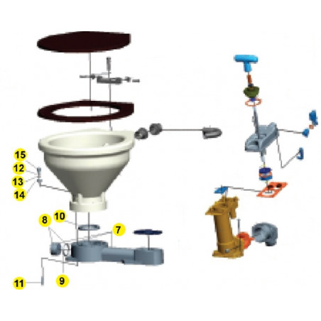 Base pour WC manuel LT-0 et LT-1 - NUOVA RADE