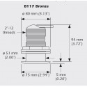 Sonde bi-fonction traversante bronze 600w (B117) - RAYMARINE