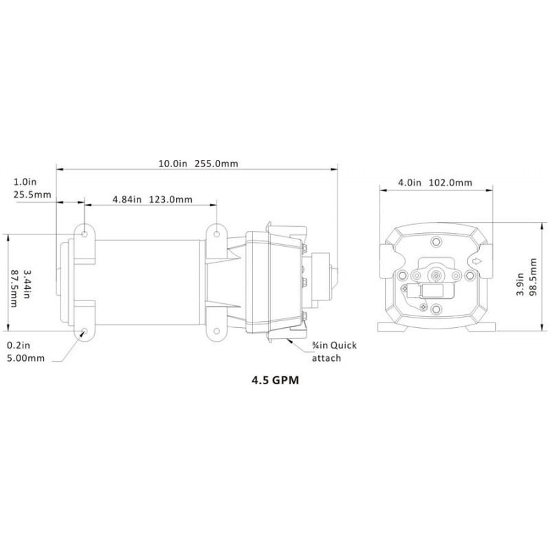 SEAFLO ® Druckwasserpumpe 17L/Min. 12 V